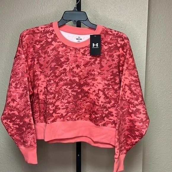 Under Armour UA Women's Rival Fleece Camo Crew - CALYPSO - VARIOUS SIZES - Picture 3 of 12